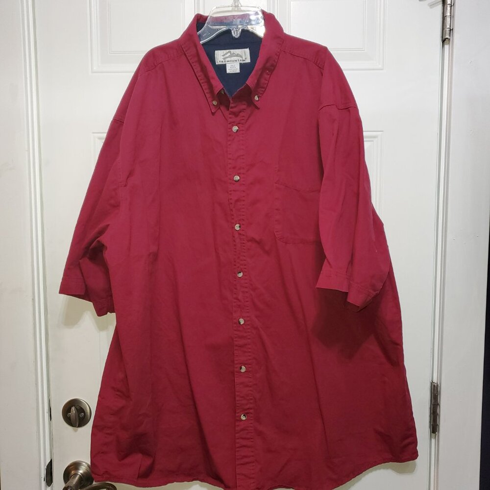 Tri-Mountain Men's Short Sleeve Button Down Shirt 3XLT
